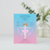 バレリかわいらしナガールバースデーパーティー インビテーションポストカード (スタンド正面)