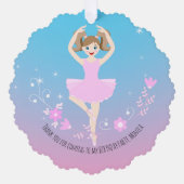 バレリかわいらしナガールバースデーパーティー オーナメントカード (正面)