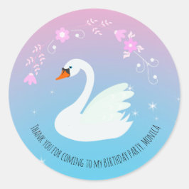 バレリかわいらしナガールバースデーパーティー ラウンドシール