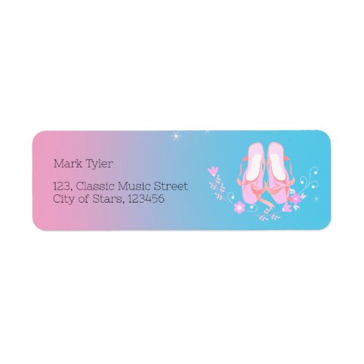 バレリかわいらしナガールバースデーパーティー ラベル (正面)