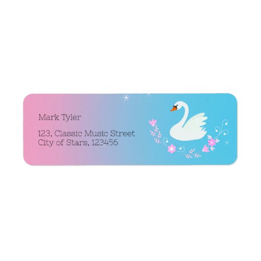 バレリかわいらしナガールバースデーパーティー ラベル (正面)