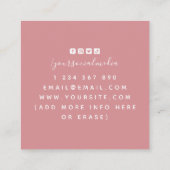 バレリかわいらしナダンススクールスタジオソーシャルメディア スクエア名刺 (裏面)