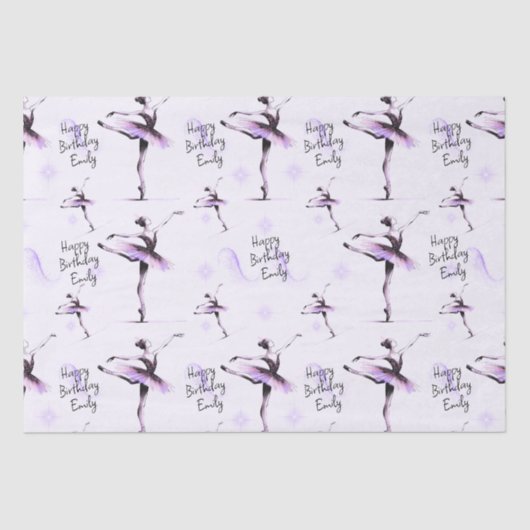 バレリかわいらしナニーナパープル誕生日 薄葉紙 (正面)