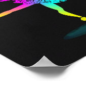 バレリかわいらしナレインボーパーソナライズされたポスタープリント ポスター (角)