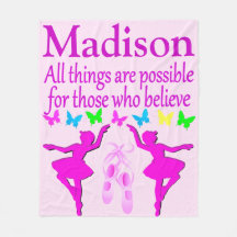 バレリかわいらしパーソナライズされたナ毛布