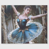 バレリエレガントナデザイン誕生日ラッピングペーパー ラッピングペーパー (フラット)