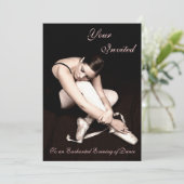 バレリエレガントナバレエダンスリサイタル招待状 招待状 (スタンド正面)