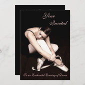 バレリエレガントナバレエダンスリサイタル招待状 招待状 (正面/裏面)