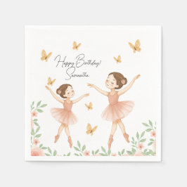 バレリエレガントナバースデーパーティーペーパーナプキン スタンダードカクテルナプキン