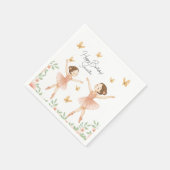 バレリエレガントナバースデーパーティーペーパーナプキン スタンダードカクテルナプキン (角)