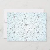 バレリエレガントナブルーシルバースター |女の子誕生日 招待状 (裏面)