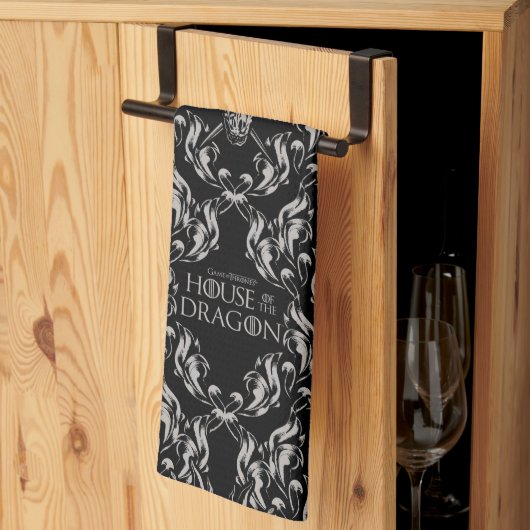 バレリオンスカルパターン キッチンタオル (三つ折り)