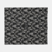 バレリオンスカルパターン フリースブランケット (正面(横))