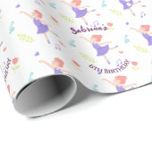 バレリカラフルナガールズ誕生日パターン ラッピングペーパー (ロールコーナー)