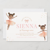 バレリガーリーナ誕生日招待状 招待状 (正面)