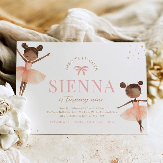 バレリガーリーナ誕生日招待状 招待状