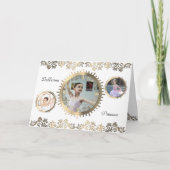 バレリスタイリッシューナパーソナライズされたフォトコラージュカード カード (正面)