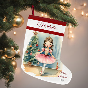バレリナくるみ割りカークリスマスストッキング ラージクリスマスストッキング