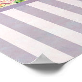 バレリナのシルエットエレガントオンヴィンテージパターン ポスター (角)