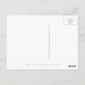 バレリナのシルエットエレガントオンヴィンテージパターン ポストカード (裏面)