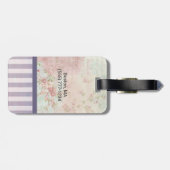 バレリナのシルエットエレガントオンヴィンテージパターン ラゲッジタグ (裏面横)