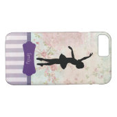 バレリナのシルエットエレガントオンヴィンテージパターン Case-Mate iPhoneケース (裏面(横))