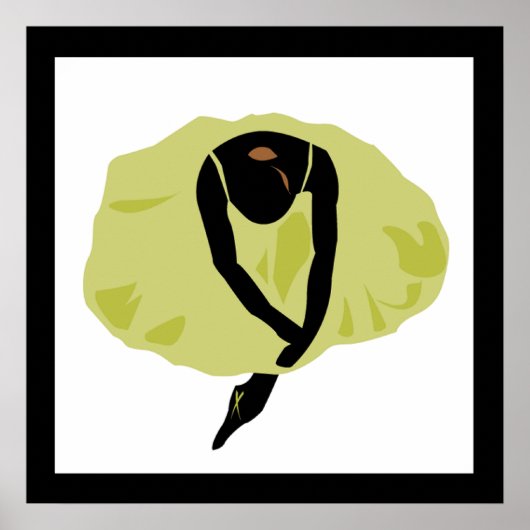 バレリナのシルエット ポスター (正面)