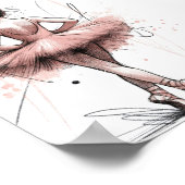 バレリナアートプリント |バレリーナ子供部屋デコール ポスター (角)