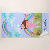 バレリナウッドランドフレンズビーチタオル ビーチタオル (正面)