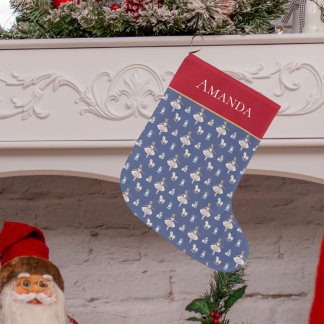 バレリナエレガントパタンかわいいクリスマスストッキング ラージクリスマスストッキング