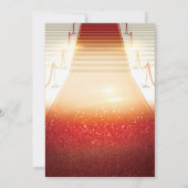 バレリナエレガントレッドカーペットスウィート16 招待状 (裏面)