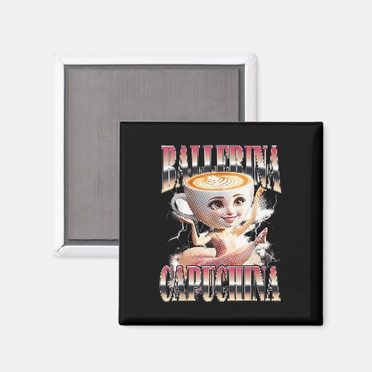 バレリナカプシナおもしろいブイタリアンリンロットミーム胡 マグネット (正面/裏面)