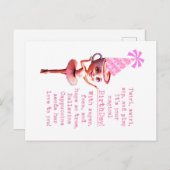 バレリナカプチーナ誕生日カード – かわいいコーヒーB シーズンポストカード (正面/裏面)