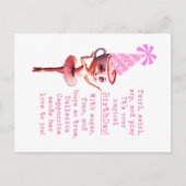 バレリナカプチーナ誕生日カード – かわいいコーヒーB シーズンポストカード (正面)