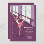 バレリナガール招待状 招待状 (正面/裏面)