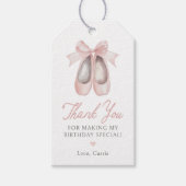 バレリナガール誕生日メッセージカード ギフトタグ (正面)