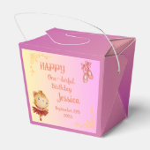 バレリナキャット子供の誕生日パーティー フェイバーボックス (裏面サイド)