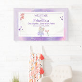 バレリナキャット子供の誕生日パーティー 横断幕 (インサイチュ)