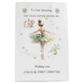 バレリナクリスマス抱き枕 ミディアムペーパーバッグ (正面)