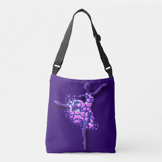 バレリナクロスボディバッグバレエダンサー女性 クロスボディバッグ (正面)