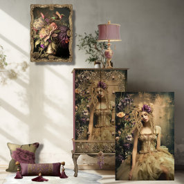 バレリナグリーンハミングバード&フローラポートレート 薄葉紙