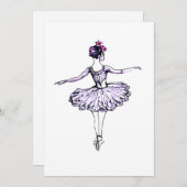 バレリナシルエット シーズンカード (正面/裏面)