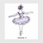 バレリナシルエット シール (シート)
