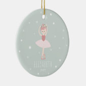 バレリナスターズ小さな女の子クリスマス セラミックオーナメント (右)