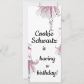 バレリナスランバーパーティの招待状 招待状 (裏面)