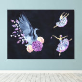 バレリナスワンダンス キャンバスプリント (インサイチュ (ウッドフロア))