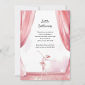 バレリナセンターステージ子供の誕生日パーティー 招待状 (正面)