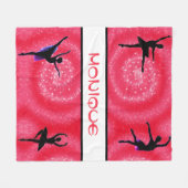 バレリナダンサーの渦巻き フリースブランケット (正面(横))