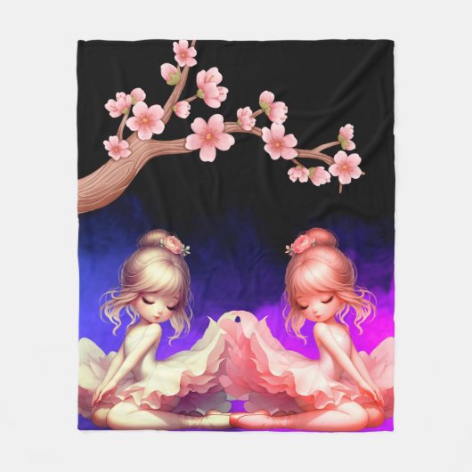 バレリナダンサーフリースブランケット フリースブランケット (正面)