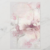 バレリナダンサー2人がフローラを並べた 便箋 (正面)